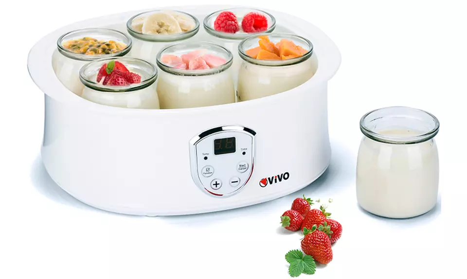 Yoghurt Maker with Seven Glass Jars and Automatic LCD Display - Primary Image