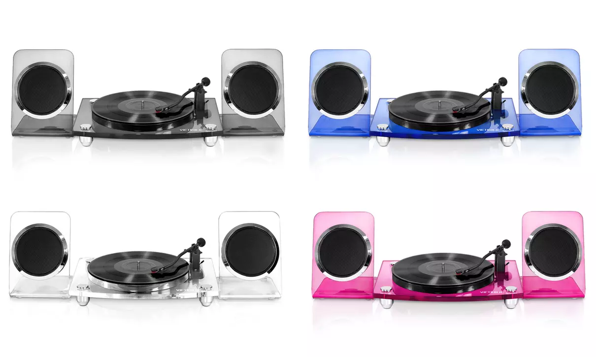 Victrola Acrylic Bluetooth 40W Record Player with Wireless Speakers - Primary Image