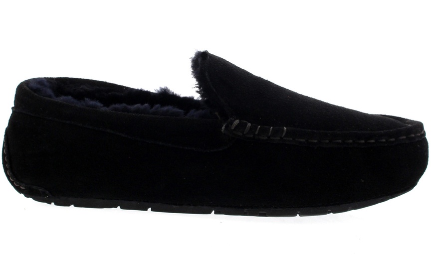 Image 3: Men's Sheepskin Slippers