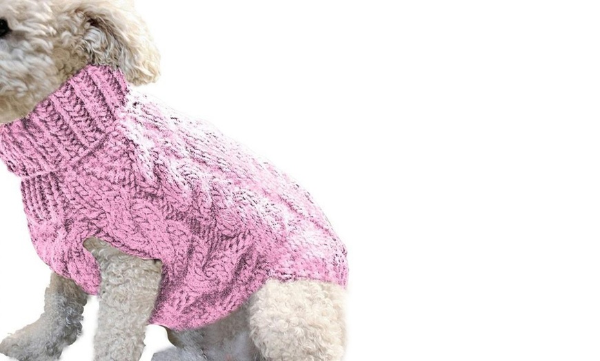 Image 7: Knitted Dog Jumper