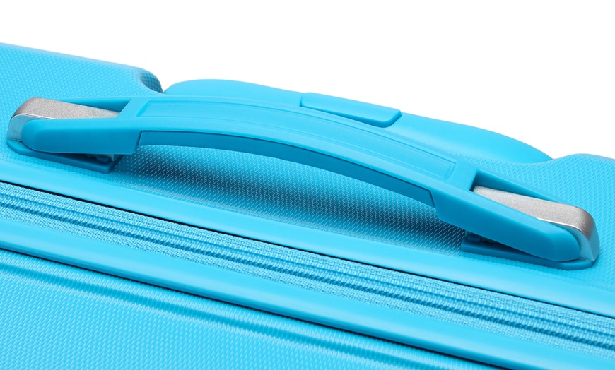 Image 7: One or a Four Piece Collection of Robin's Egg Blue ABS Luggage Set