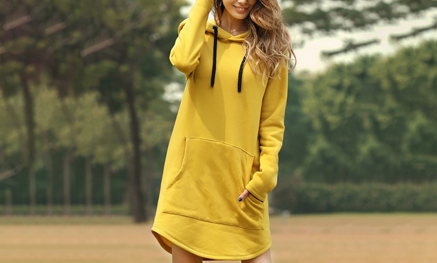 womens hooded sweatshirt dress