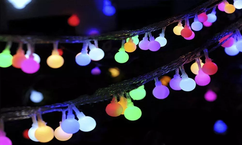 1 of 2 strengen led-verlichting met fairy globe-lampjes