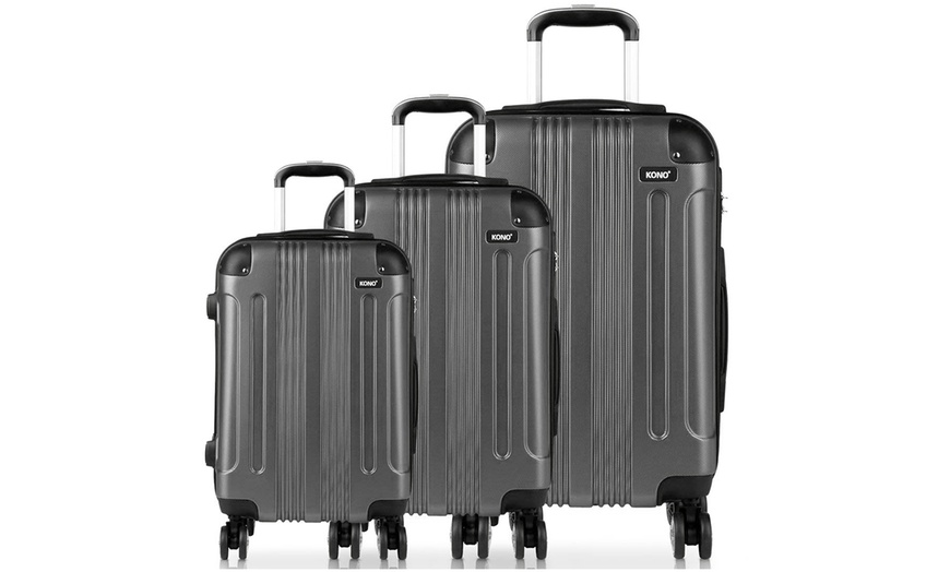 Image 4: One or a Set of Three Kono Corner Detail Suitcases