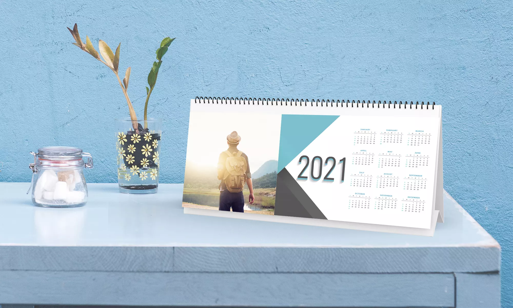 One, Two, or Five Personalized 6" x 8" or 11" x 5" Desk Calendars from Photobook Canada (Up to 63% Off)  - Second Medium