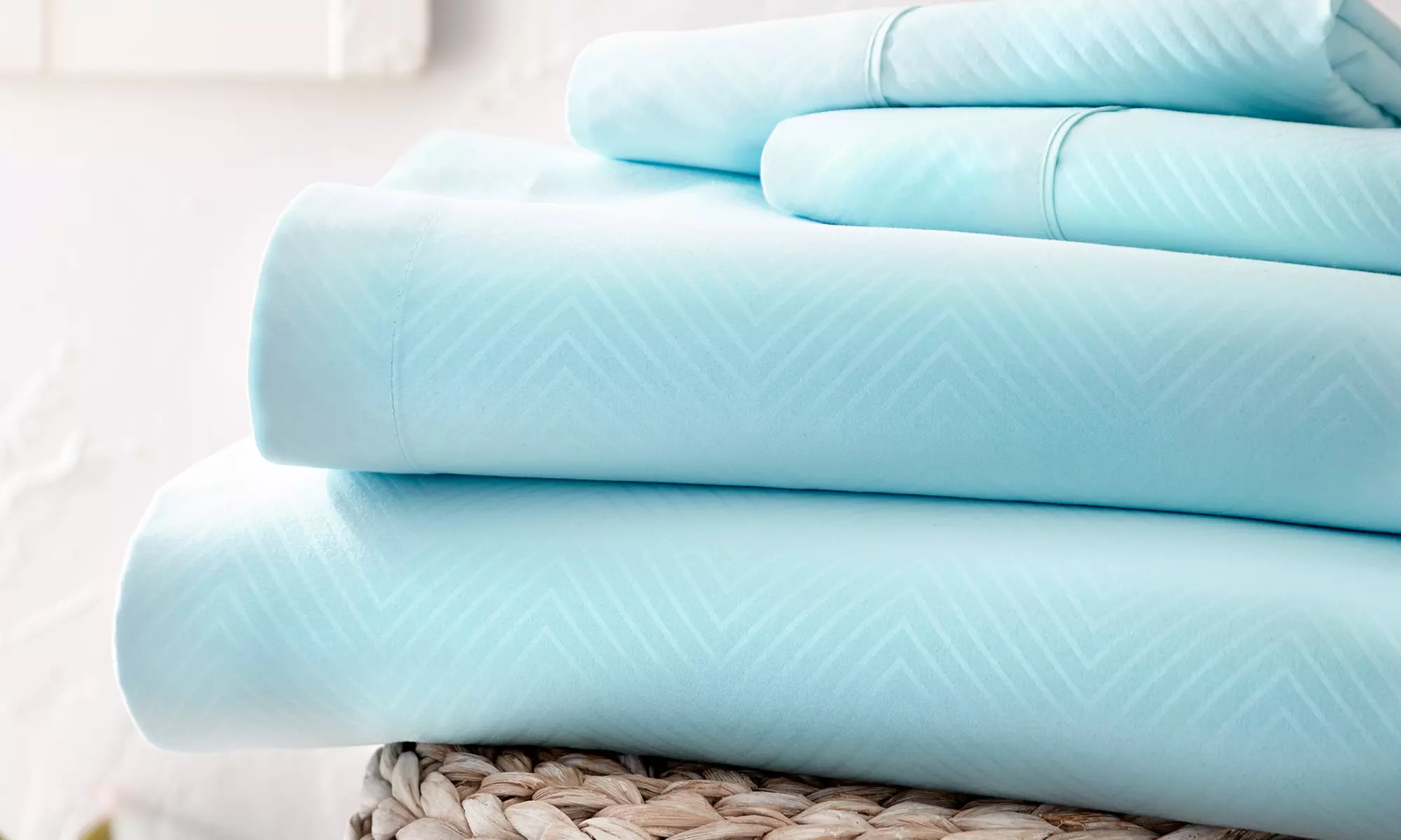 Merit Linens Chevron-Embossed Bed Sheet Set (3- or 4-Piece) - Primary Image