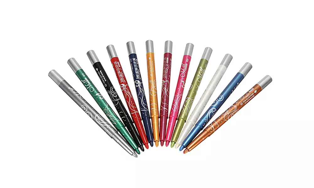 Lot de 12 crayons rétractables, yeux multifonctions - Second Medium
