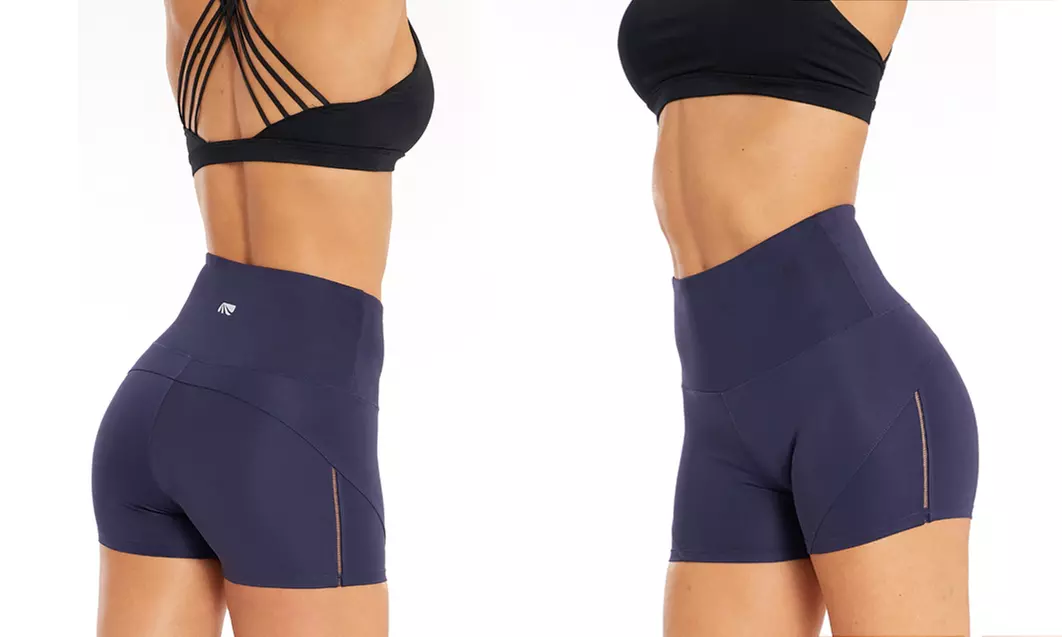 Marika Womens Active High Waist Workout Shorts - Second Medium