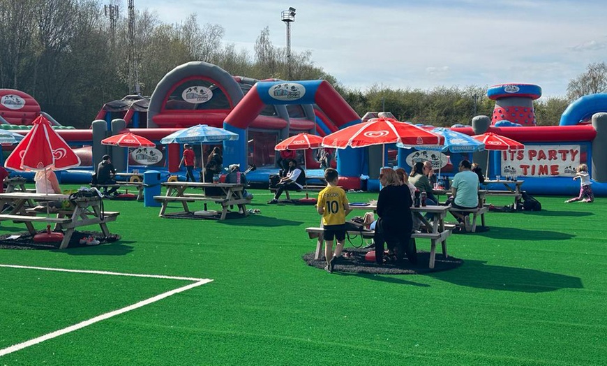 Image 1: Inflatable Bounce and Trampolines for One at Soccer Zone Halesowen