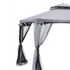 Image 12: Outsunny 3m x 3m Gazebo with Net Curtains, Stylish Metal Design