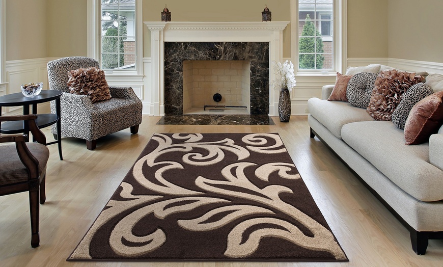 Image 2: Thick Carved Rugs - 8 Colours