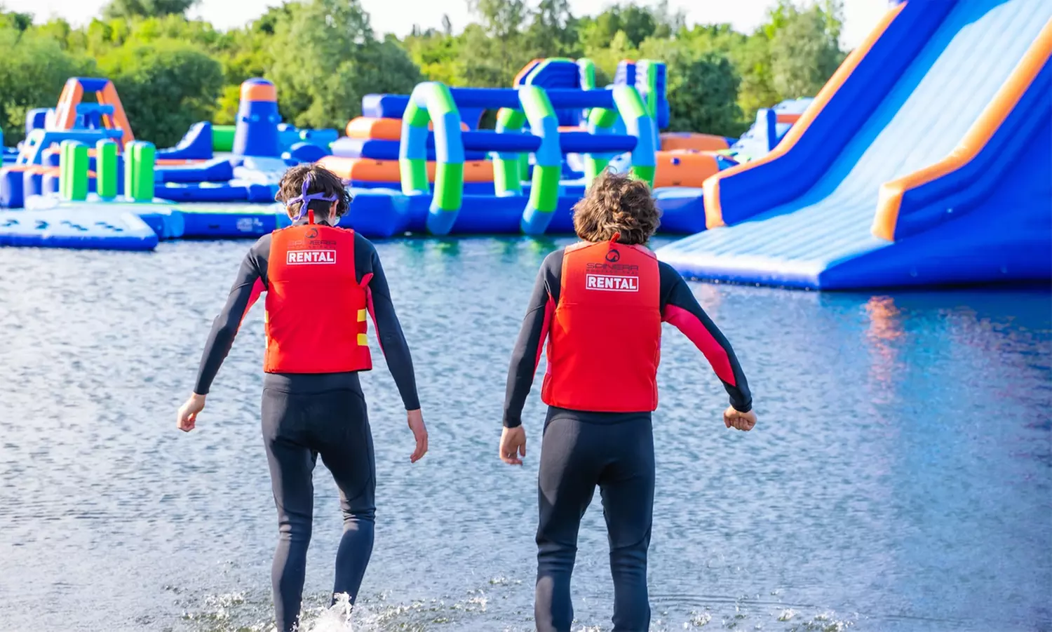 Enjoy Inflatable Aqua Park Entry on an Idyllic Lake in Essex