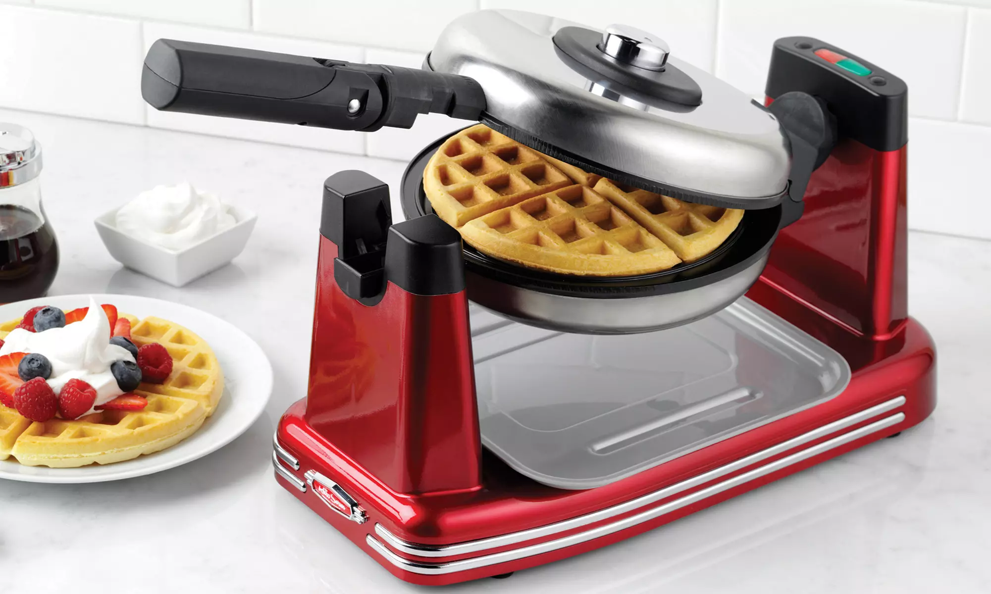 Nostalgia Retro Series '50s-Style Nonstick Flip Belgian Waffle Maker - Primary Image