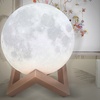 Image 3: Touch Control LED 3D Moon Lamp