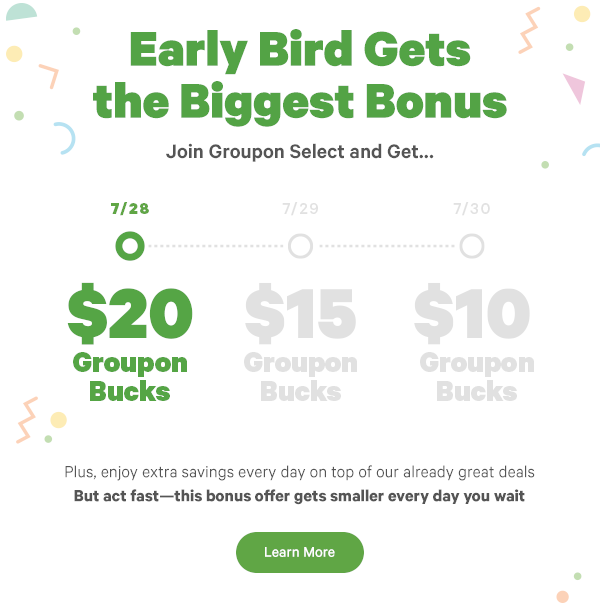 Tiered Groupon Bucks Back After Sign-Up