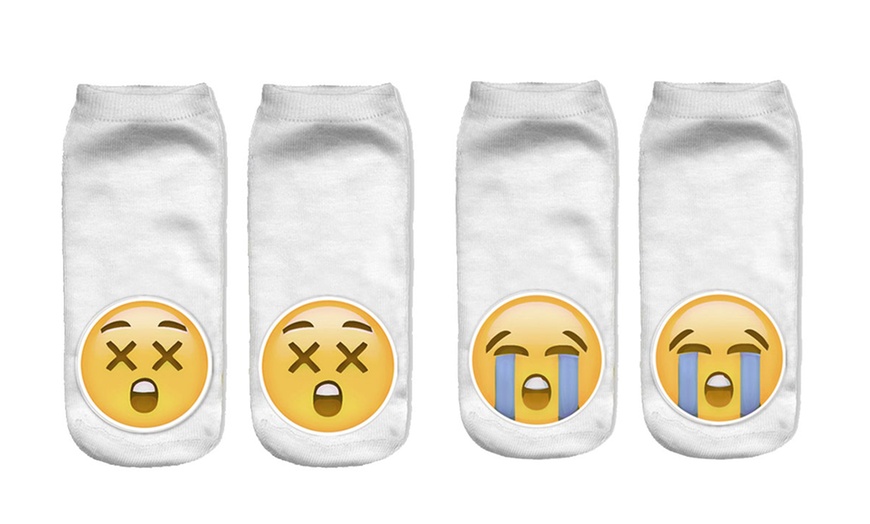 Image 12: Lot de 2, 5 ou 10 paires de chaussettes Emoji 