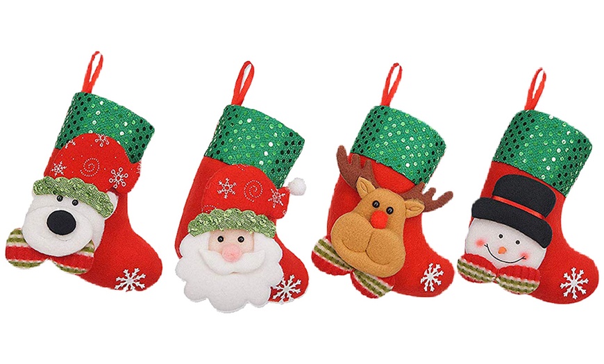 Image 2: Lot de 4 chaussettes de Noël