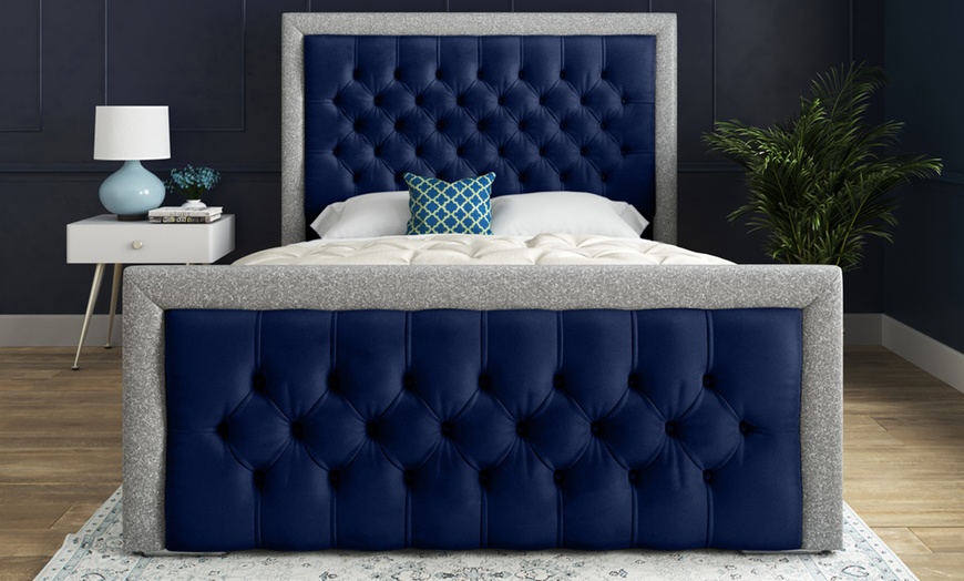 Image 14: Cheltenham Upholstered Soft Velvet Bed