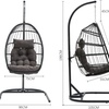 Image 31: Outdoor Hanging Egg Chair with Cushion