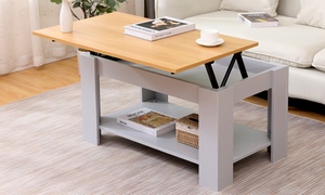  Lift-Up Top Coffee Table with Storage Shelf 