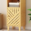Image 2: Homcom Bamboo Bathroom Under Sink Cabinet with Adjustable Shelf
