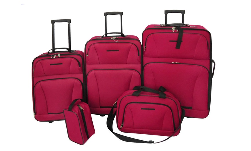 Image 2: 5-Piece Travel Luggage Set