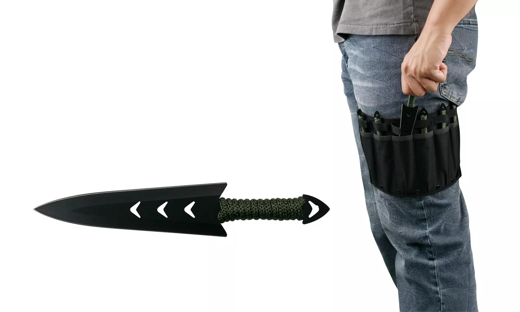 Perfect Point Stainless Steel Throwing Knives Set of 6 - Primary Image