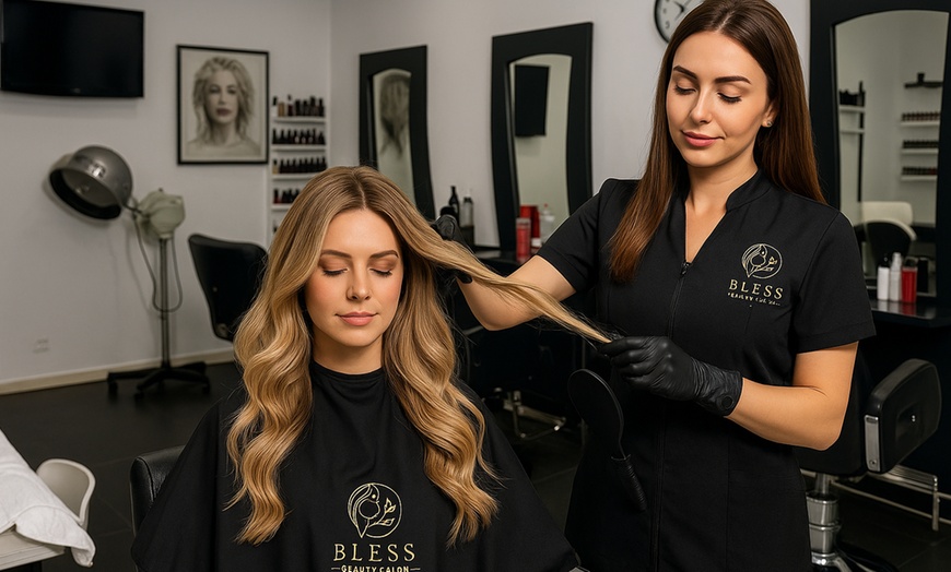 Image 1: Transform with Hair Wash, Blow-dry, Roots Color, Haircut, & More