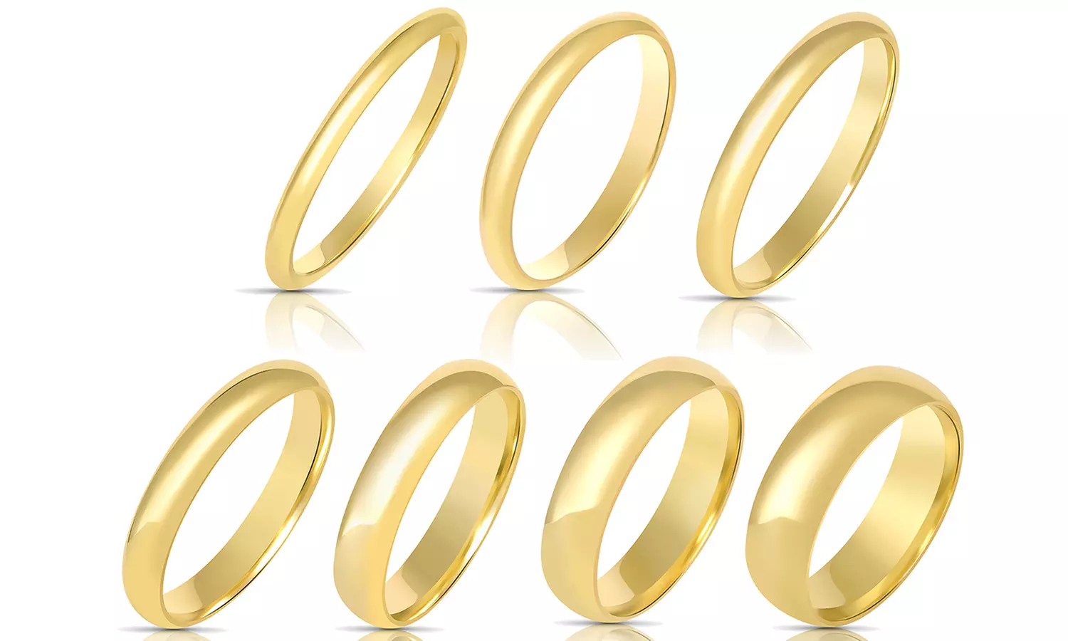 14K Gold over Sterling Silver Band Collection by Simply.925 - Primary Image