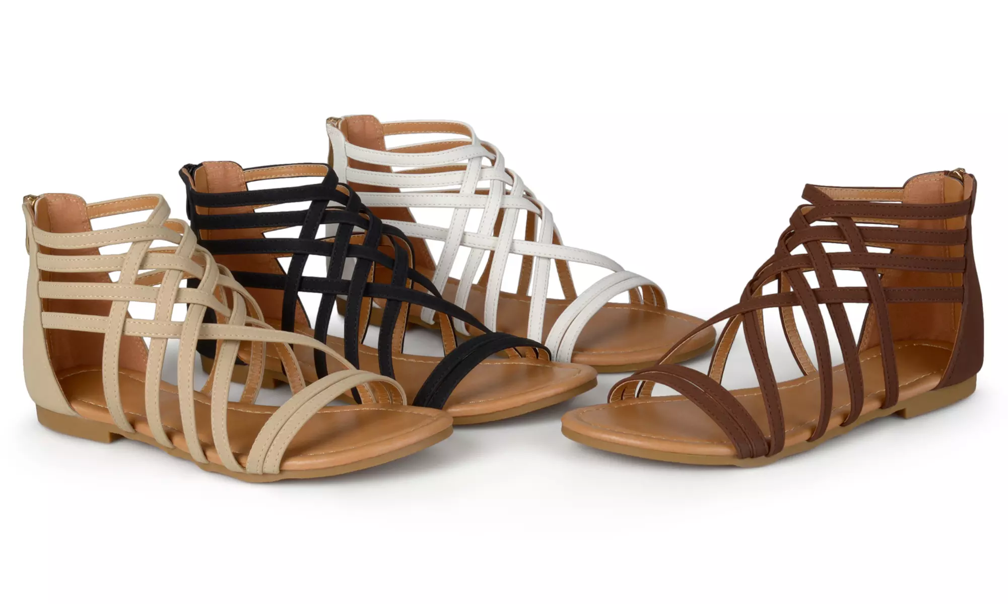 Journee Collection Women's Wide Flat Gladiator Sandals - Primary Image