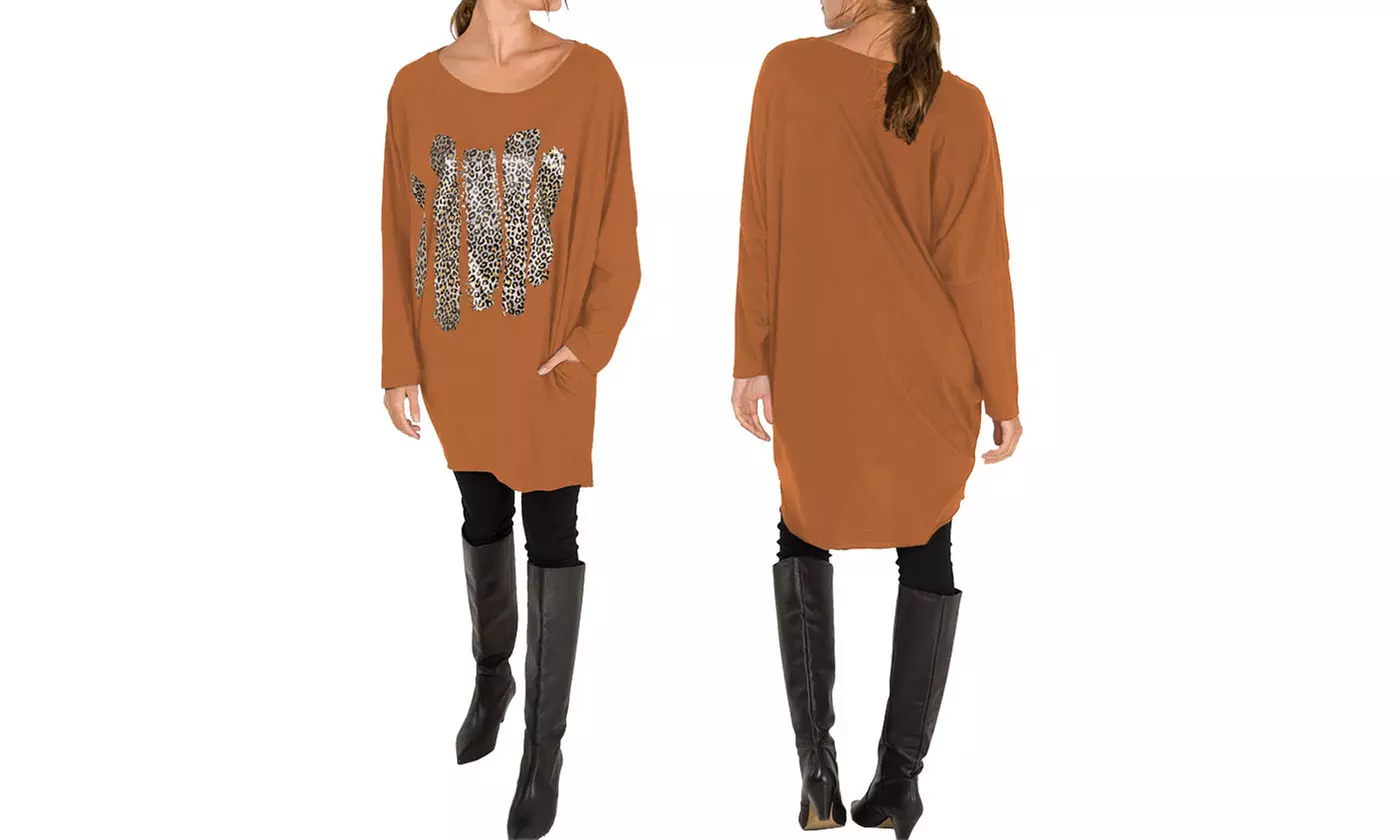 Leopard Print Baggy Top