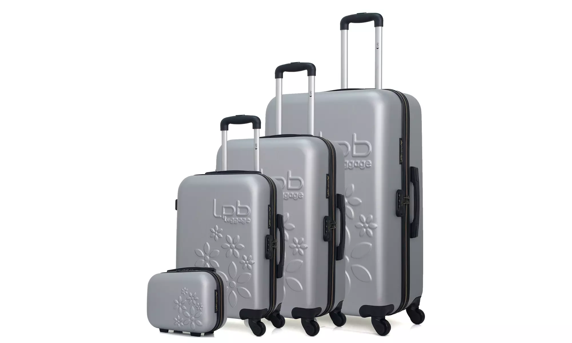 Ensemble de 3 valises emboîtables ELEONOR-C et trousse de toilette