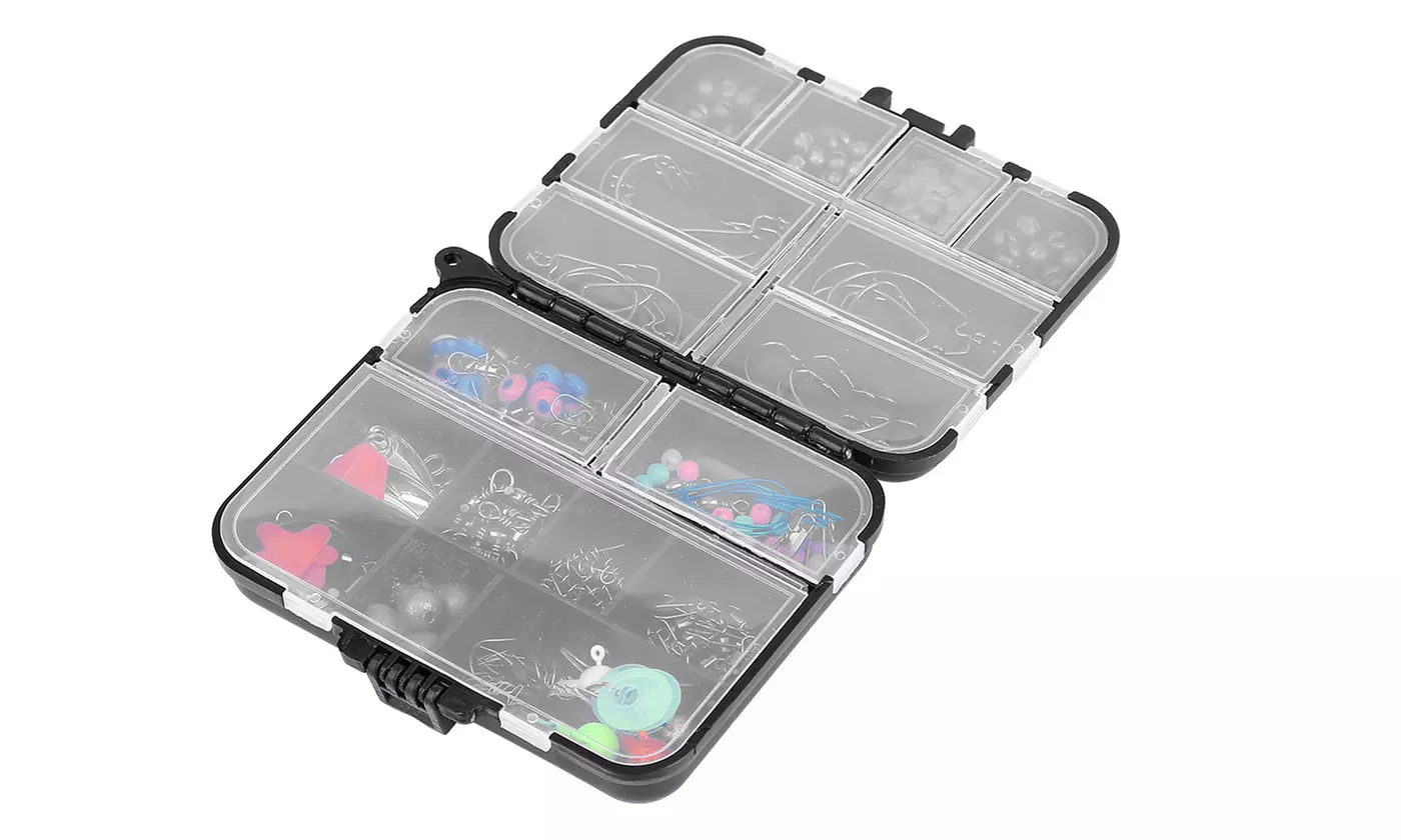 Lakeforest Portable Fishing Accessory Kit Set w/ Compact Tackle Box (188-Piece)