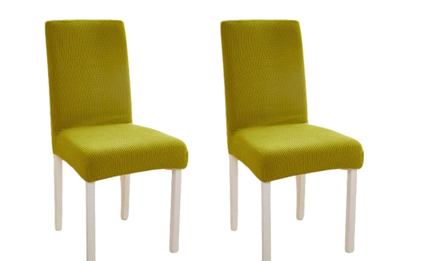 Image 25: Two, Four or Six Stretchable Dining Chair Covers