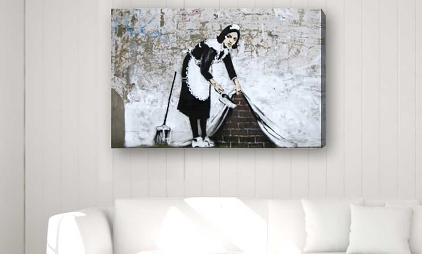 Image 10: Banksy Canvas Collection 