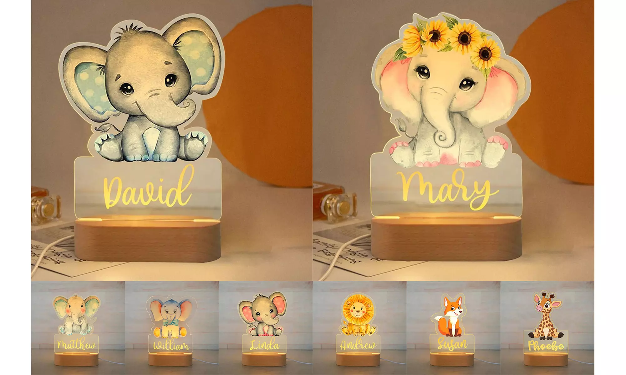 Personalisierbares Kinder-Nachtlicht