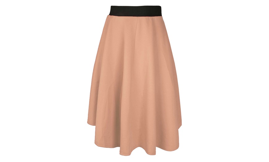 Image 8: Oops High-Low Hem Skater Skirt