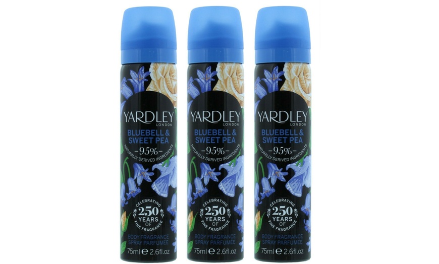 Image 3: Three-Pack of Yardley Body Sprays