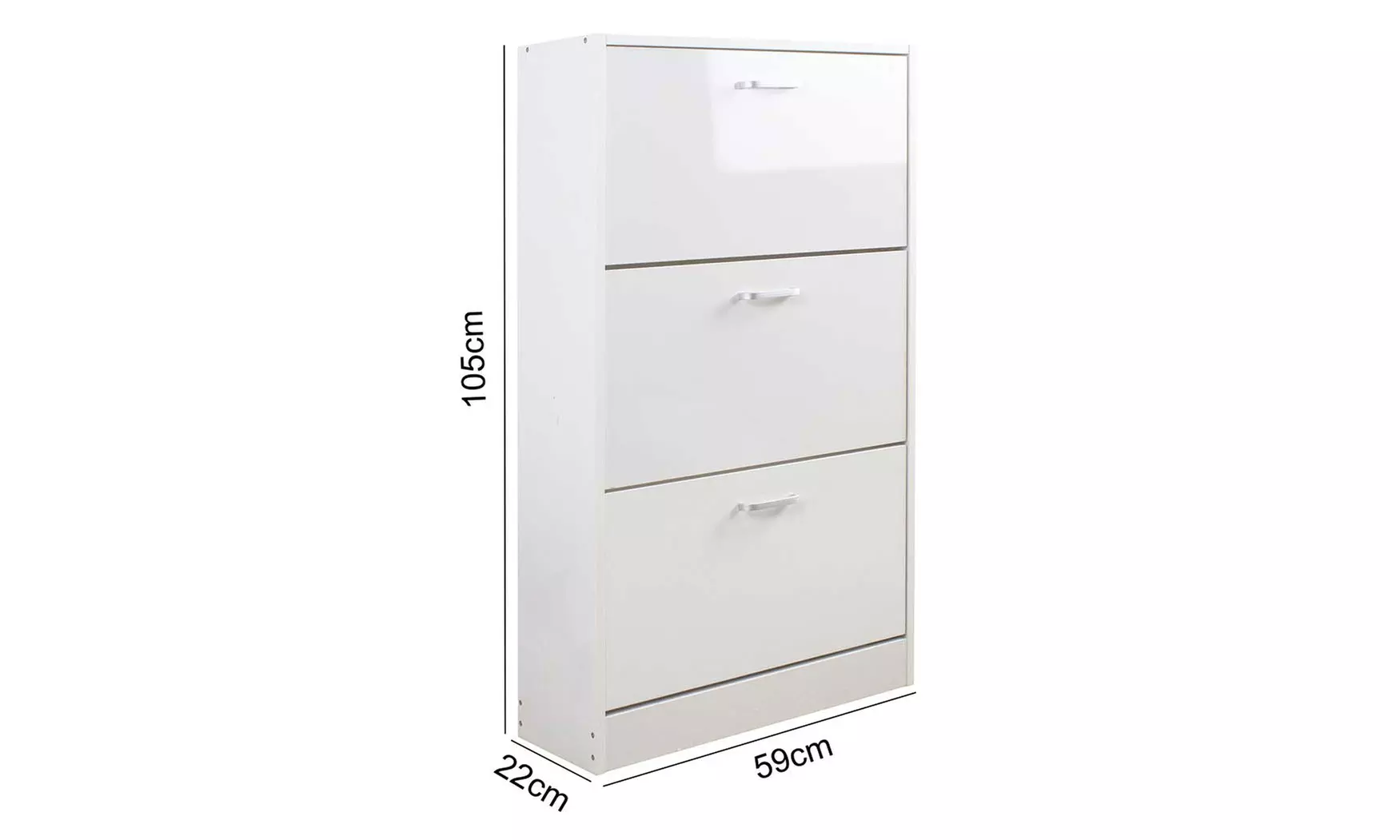 Scarpiera 3 o 5 ante bianco lucido Bakaji