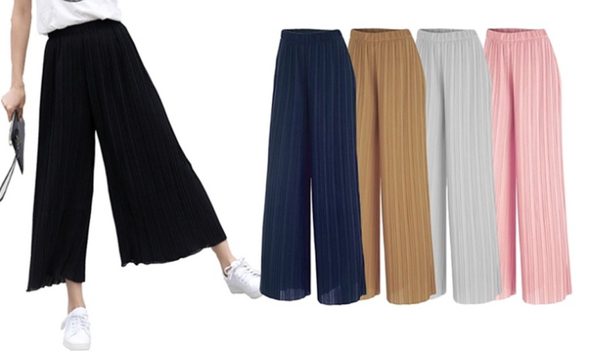 Image 1: Women's Pleated Trousers