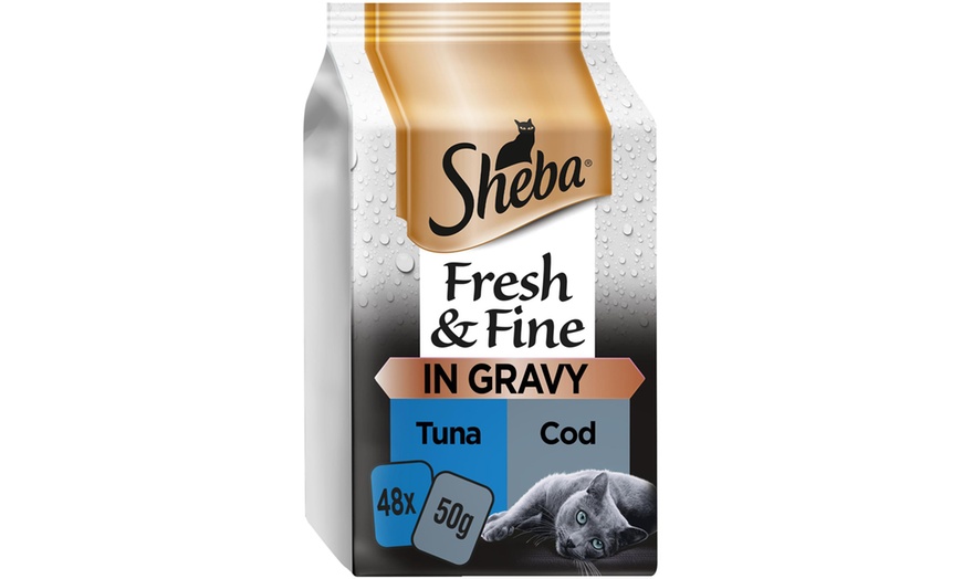 Image 4: 48 or 96 Sheba Fresh Fine Cat Food Pouches