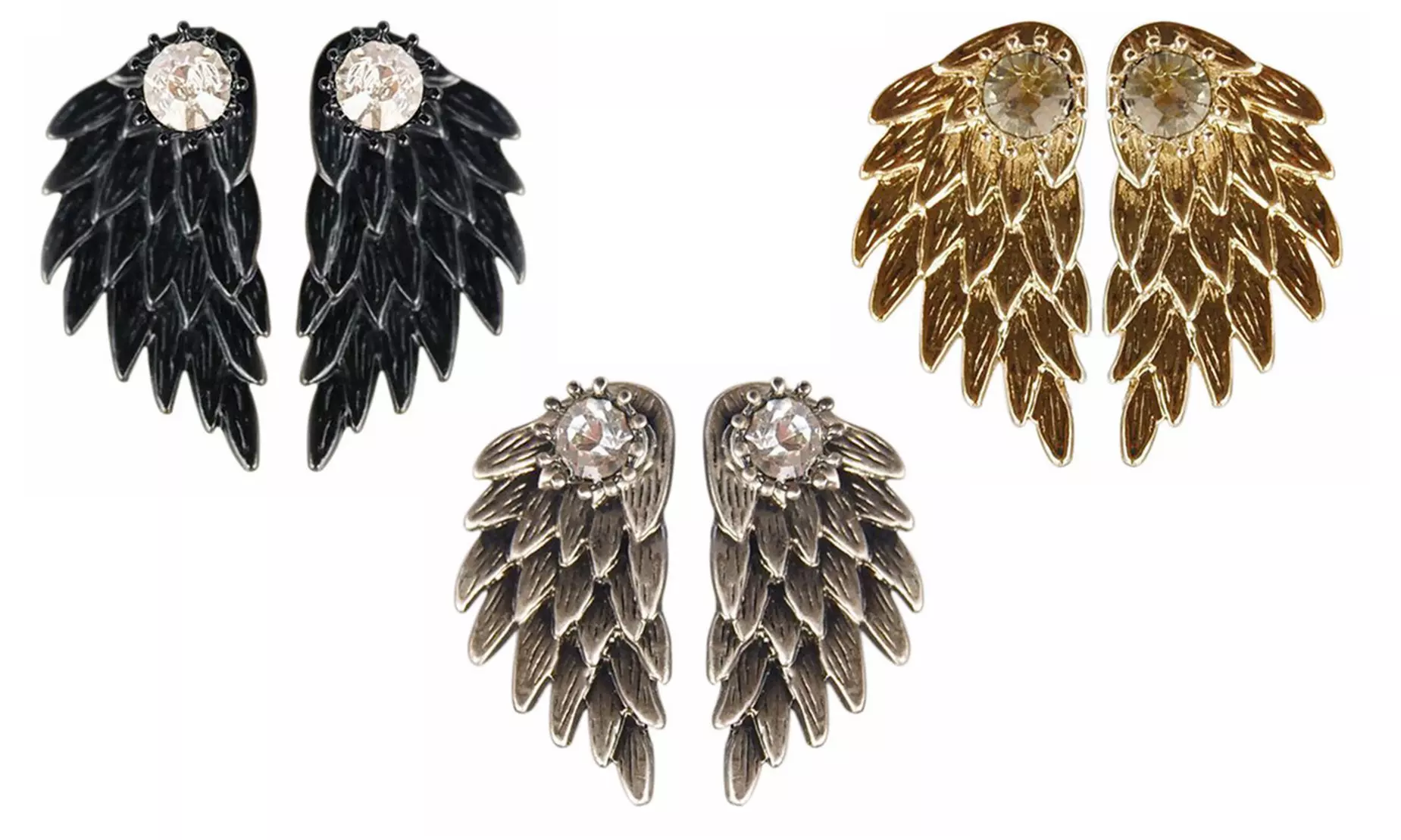 1 ou 2 set de boucles d'oreilles ailes d'ange - Primary Image
