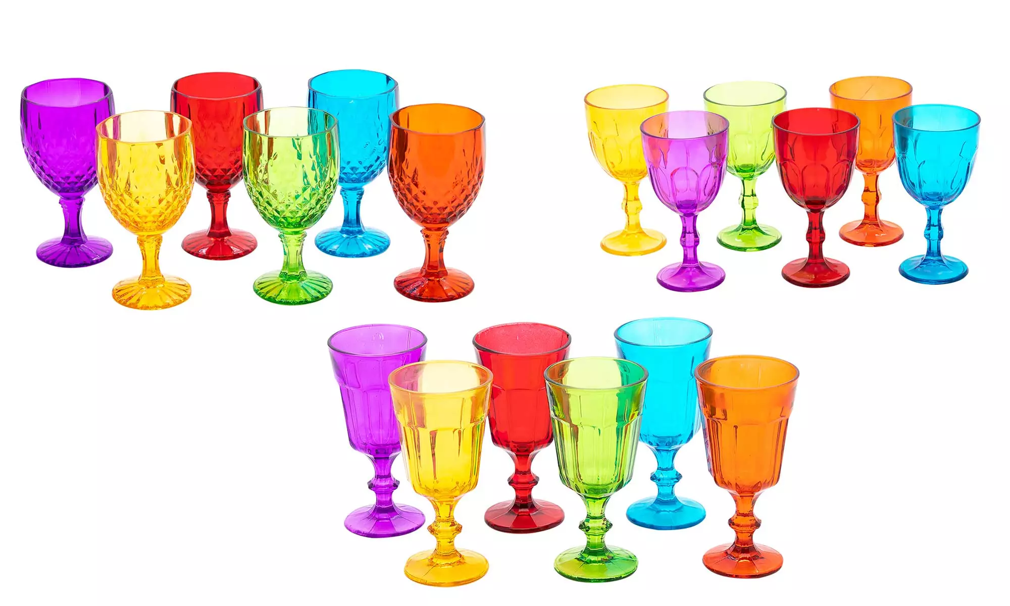 6 calici colorati Casa Collection, disponibili in 3 set - Primary Image