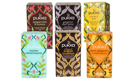 Fino a 12 confezioni di tisane bio Pukka, disponibili in vari gusti