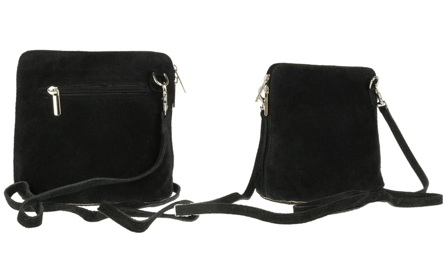 Image 6: Suede Leather Cross-Body Bag