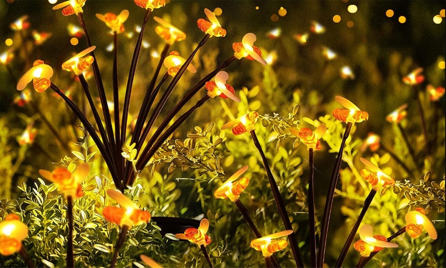 Image 5: One or Two Solar Landscape Honey Bee Butterfly Path Lights