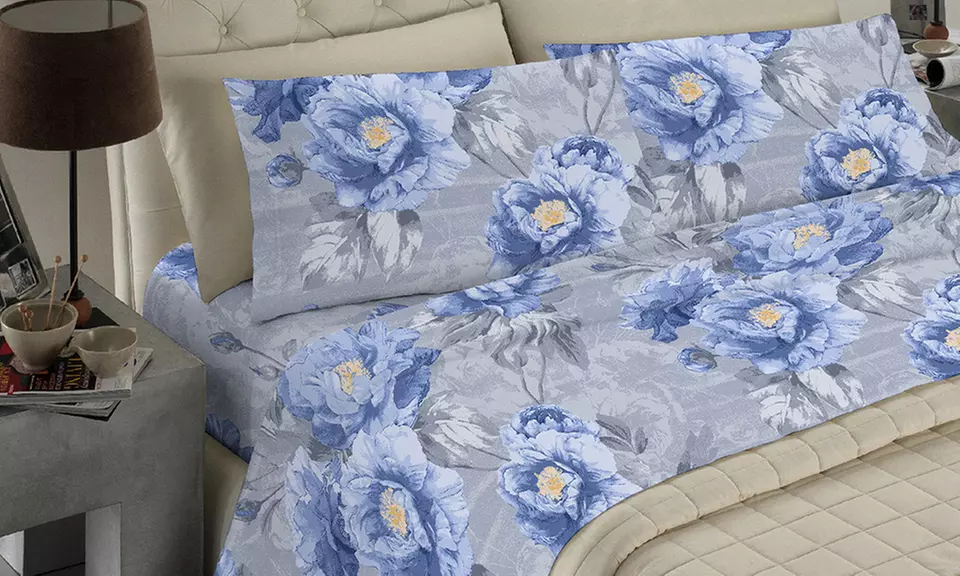 Completo Lenzuola No Stiro, Microfibra effetto Seta, Made in Italy