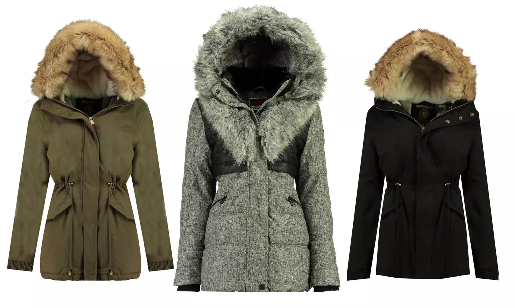 Parka 3/4 da donna Geographical Norway, disponibile in 2 modelli e vari colori e taglie - Primary Image