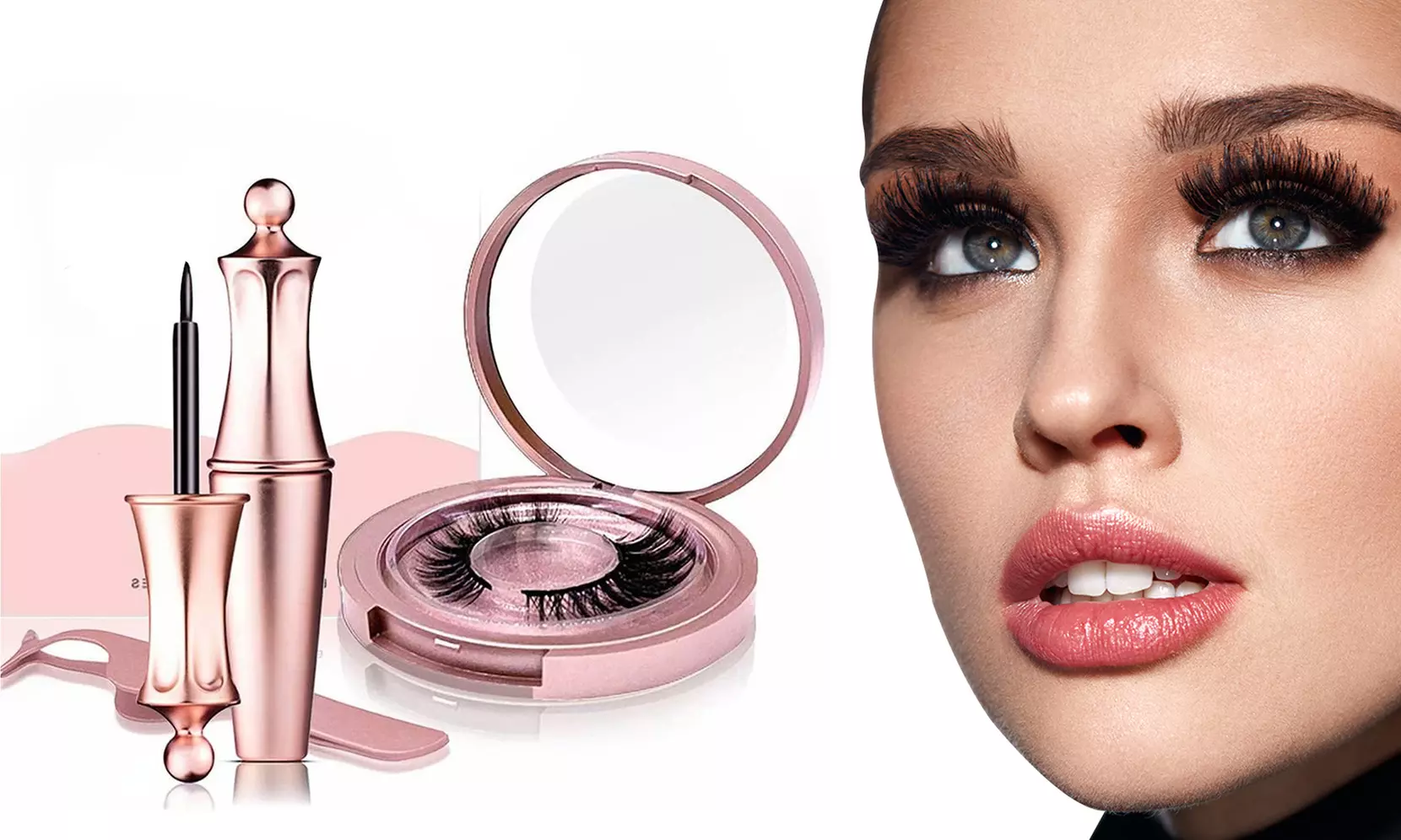 Magnetic Eyeliner with 3D Magnetic Eyelashes & Tweezers Kit - Primary Image