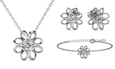 Ensemble de bijoux ornés de cristaux Swarovski®